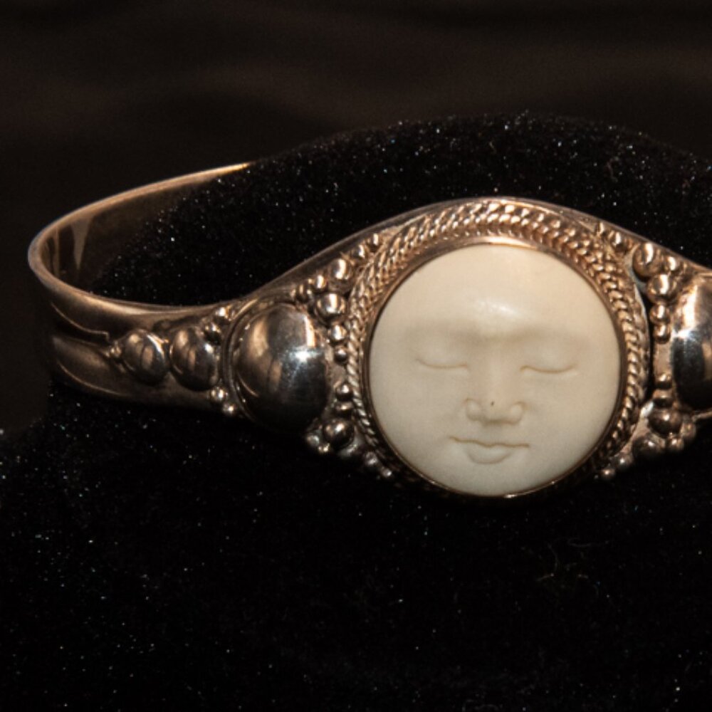 Sterling Silver Novica Moon Empress Cuff Bracelet - Picture 3 of 3